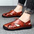 2021 Fashion New Summer Men's Shoes Work shoes Wear-Resistant Outdoor Non-Slip Breathable Leather Beach Shoes Men's Sandals